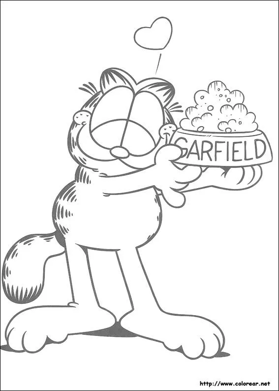 Dibujos de Garfield para colorear en Colorear.net Dibujos de Garfield para colorear en Colorear.net