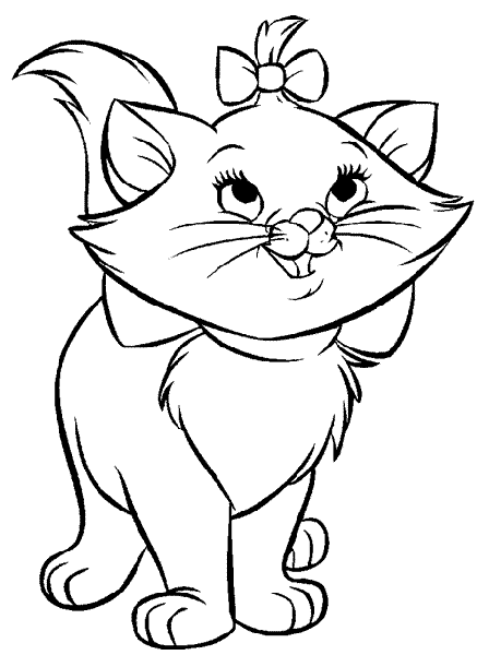 Dibujos de la gatita marie para colorear - Imagui