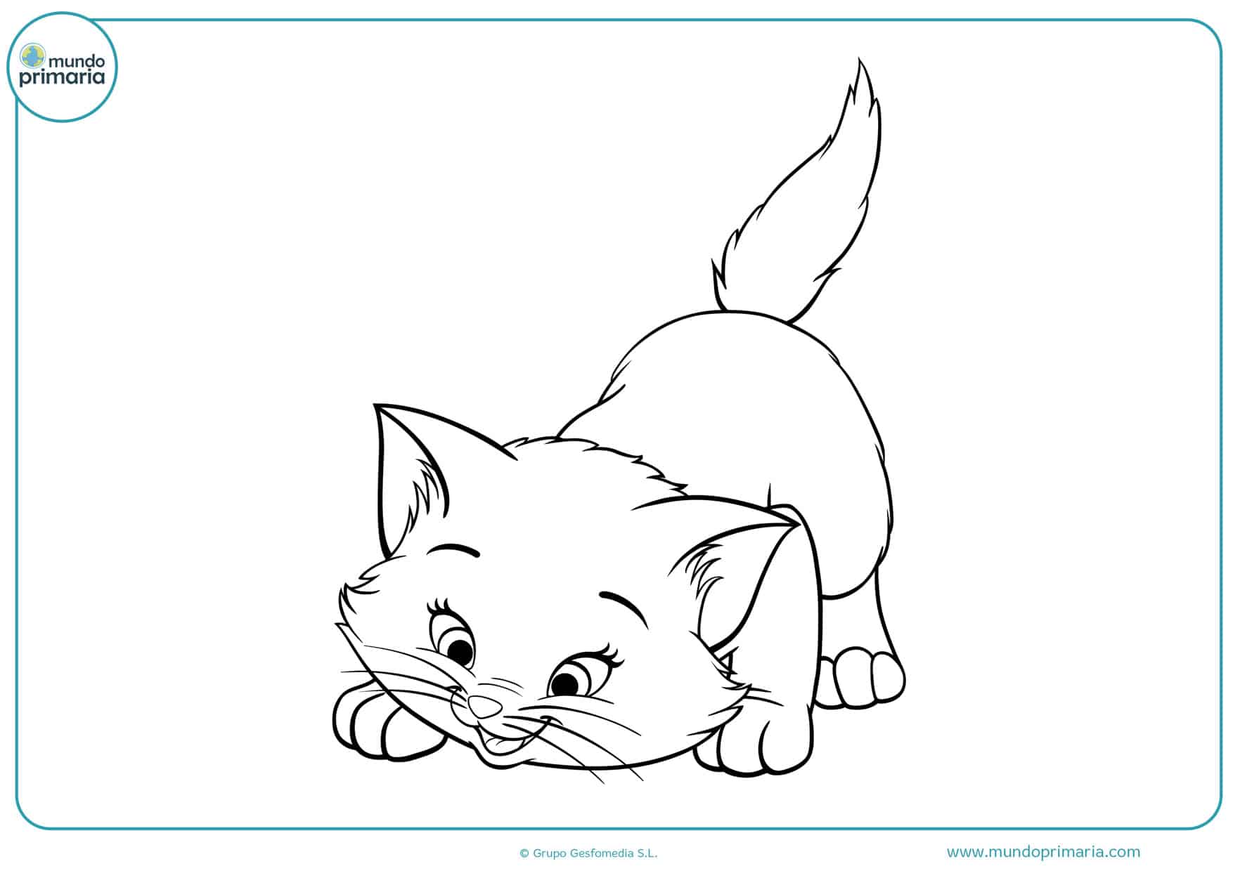 Dibujos de gatos para imprimir y colorear - Mundo Primaria Dibujos de gatos para imprimir y colorear - Mundo Primaria