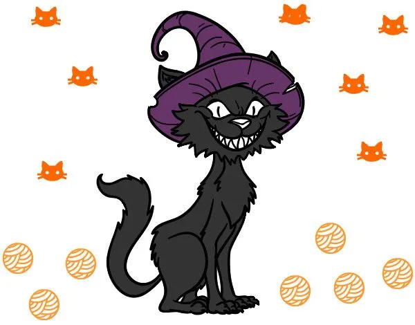 Dibujos de Gatos negros para Colorear - Dibujos.net Dibujos de Gatos negros para Colorear - Dibujos.net