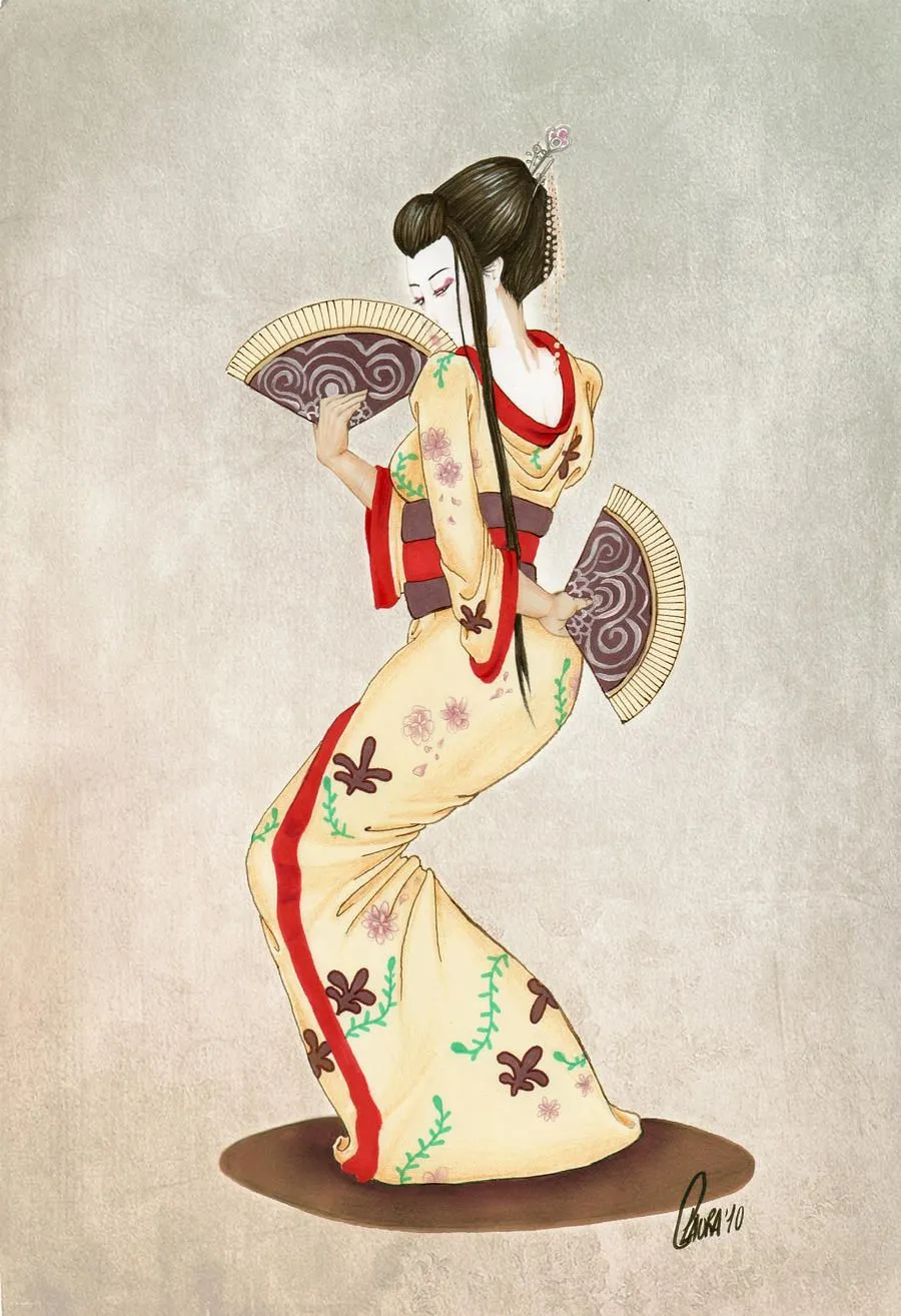 Dibujos de Geishas - Imagui
