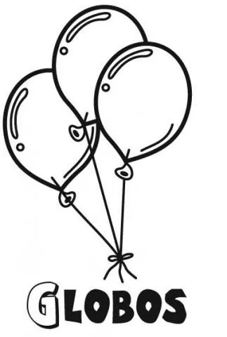 Dibujos de Globos para imprimir y colorear