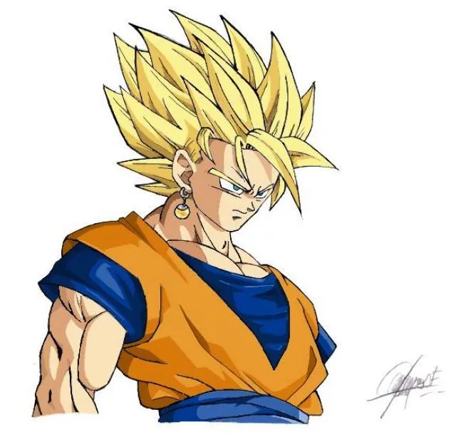 Dibujos de goku en color - Imagui