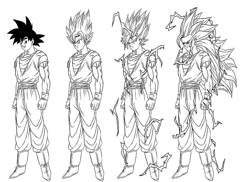▷ Dibujos de Goku para colorear - Colorear24.com ▷ Dibujos de Goku para colorear - Colorear24.com