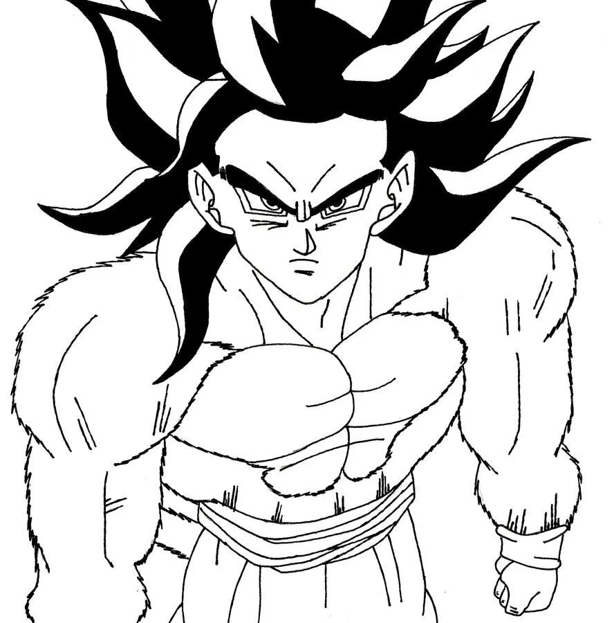 Dragon ball z para colorear goku fase 4 - Imagui