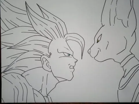 Dibujos de goku ssj dios para colorear - Imagui