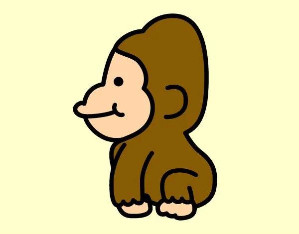 Dibujos de Gorilas para Colorear - Dibujos.net
