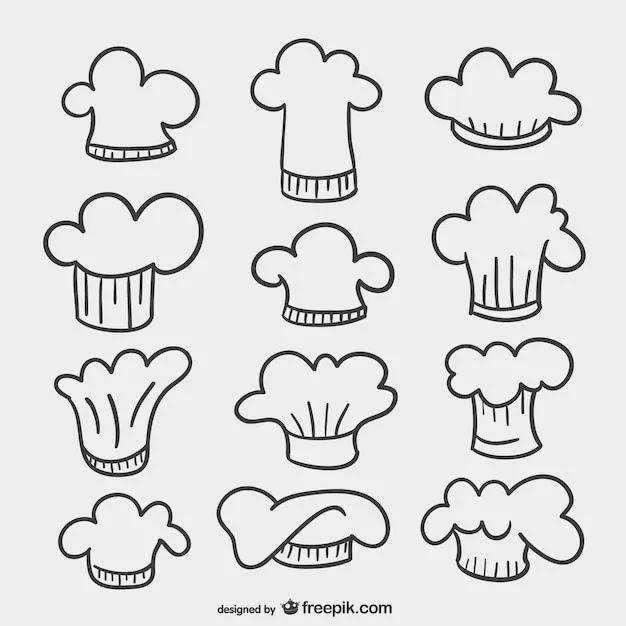 Dibujos de gorros de cocina | Descargar Vectores gratis