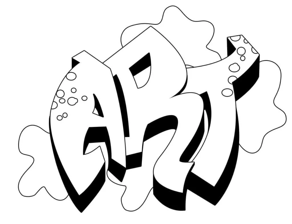 Dibujos de Graffiti para Colorear - 100 imágenes para imprimir gratis Dibujos de Graffiti para Colorear - 100 imágenes para imprimir gratis