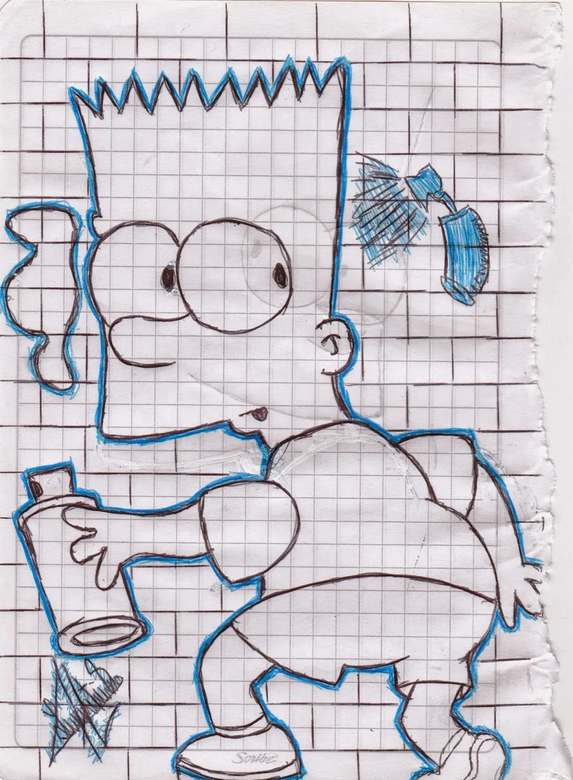 dibujos graffitis: Bart simpsom