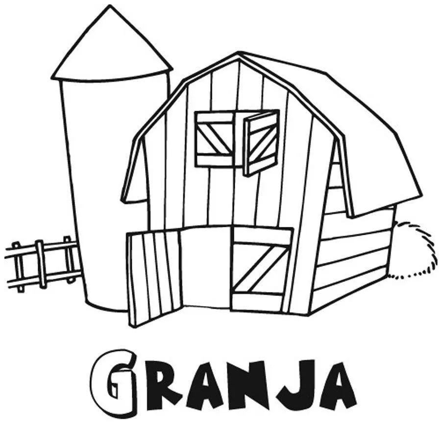 Dibujos de granjas para colorear - Imagui
