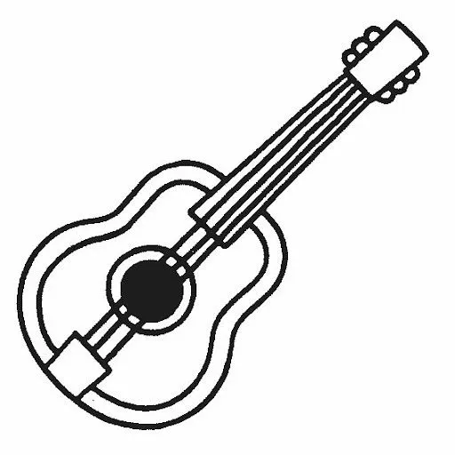 Una guitarra grande para colorear - Imagui