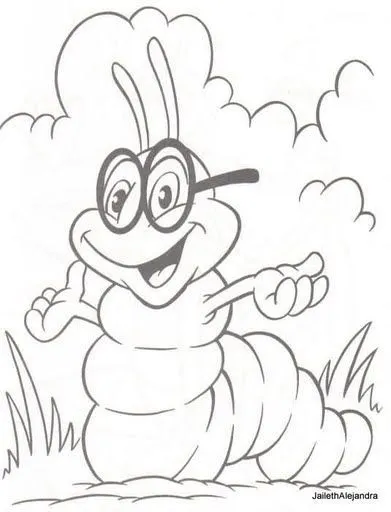 DIBUJOS DE GUSANITOS E INSECTOS PARA COLOREAR DIBUJOS DE GUSANITOS E INSECTOS PARA COLOREAR