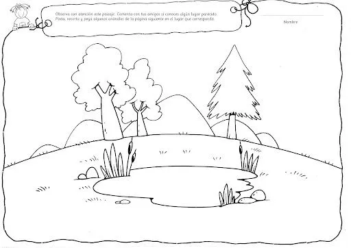Dibujos de hábitat de los animales para colorear - Imagui