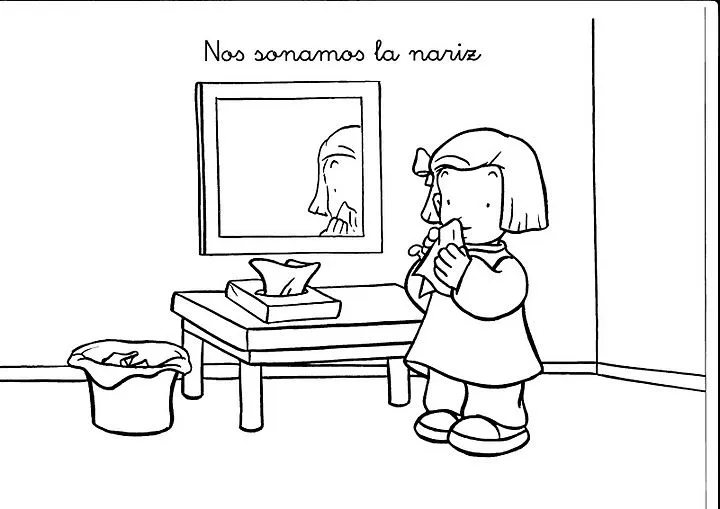 Higiene de la nariz para colorear - Imagui