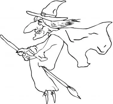 DIBUJOS HALLOWEEN PARA COLOREAR PARA NIÑOS:BRUJAS : COSAS PARA NIÑOS