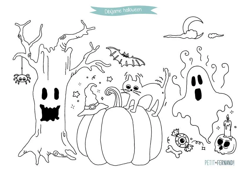 Dibujos de Halloween para colorear | Petit-Fernand Dibujos de Halloween para colorear | Petit-Fernand
