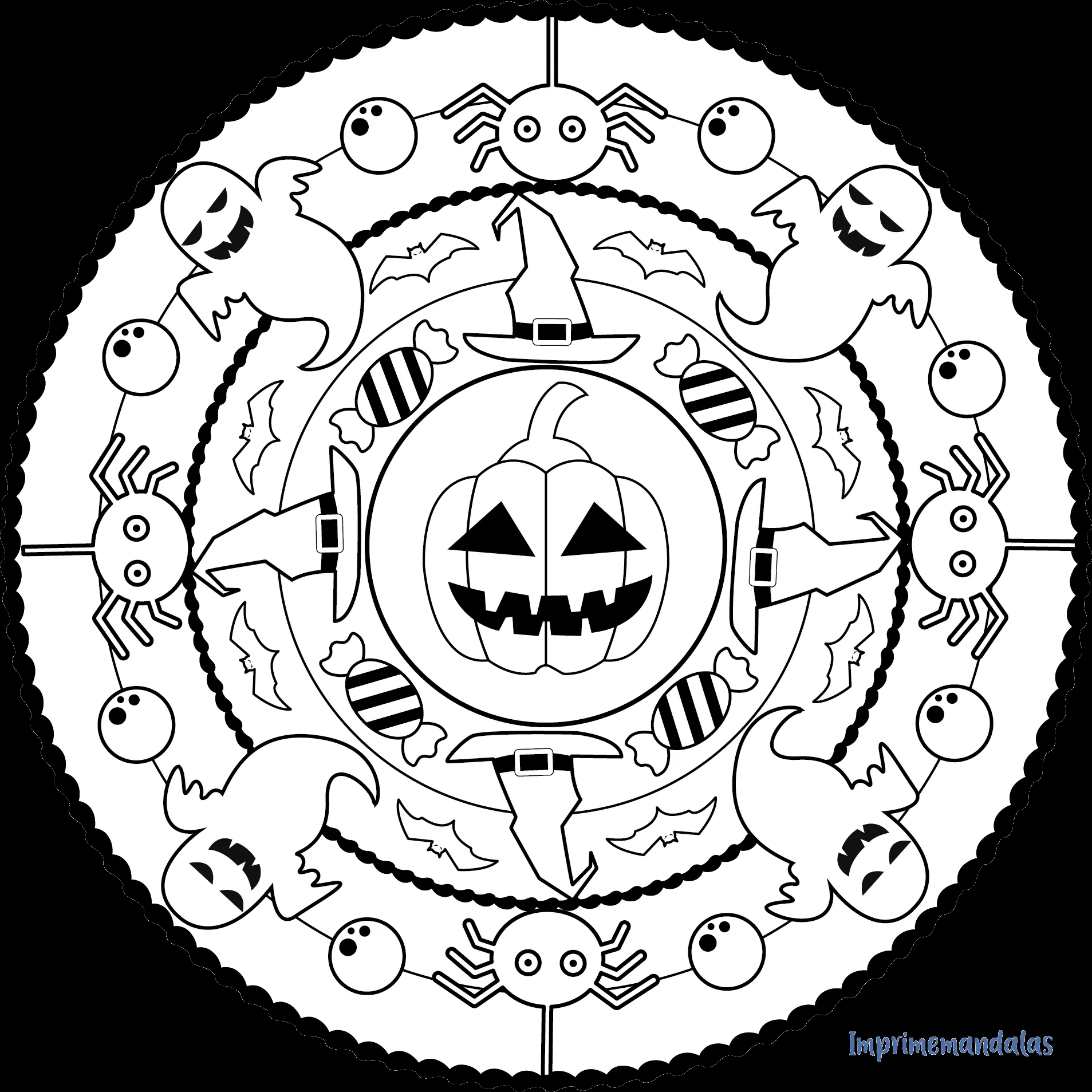 Dibujos de Halloween para imprimir y colorear gratis Dibujos de Halloween para imprimir y colorear gratis