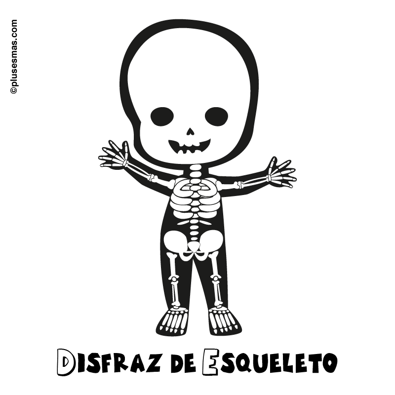 Colorear un disfraz de esqueleto. Colorear con niños. Ocio en casa ... Colorear un disfraz de esqueleto. Colorear con niños. Ocio en casa ...