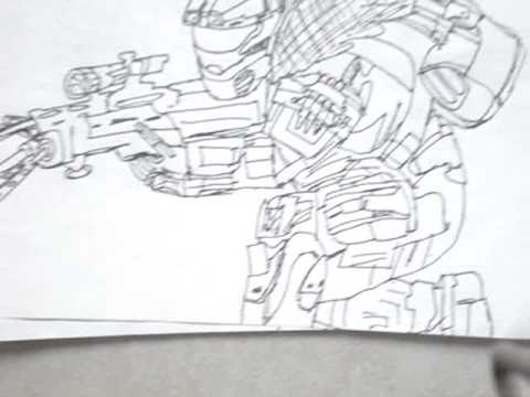 dibujos de halo reach - YouTube