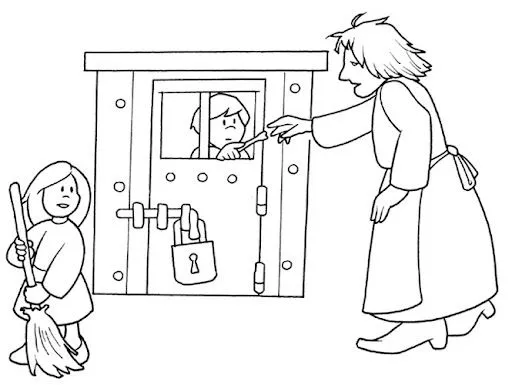 DIBUJOS DE HANSEL Y GRETEL PARA COLOREAR | FICHAS PARA PINTAR ... DIBUJOS DE HANSEL Y GRETEL PARA COLOREAR | FICHAS PARA PINTAR ...