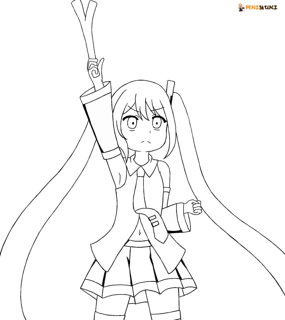 Dibujos de Hatsune Miku para Colorear - Dibujos Para Imprimir Dibujos de Hatsune Miku para Colorear - Dibujos Para Imprimir