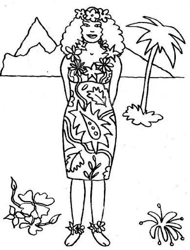 DIBUJOS DE HAWAIANAS PARA COLOREAR | Dibujos para colorear DIBUJOS DE HAWAIANAS PARA COLOREAR | Dibujos para colorear