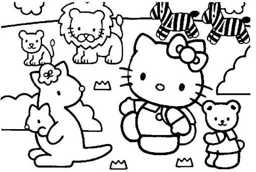 DIBUJOS DE HELLO KITTY EN EL ZOO | FICHAS PARA PINTAR | DIBUJOS ... DIBUJOS DE HELLO KITTY EN EL ZOO | FICHAS PARA PINTAR | DIBUJOS ...