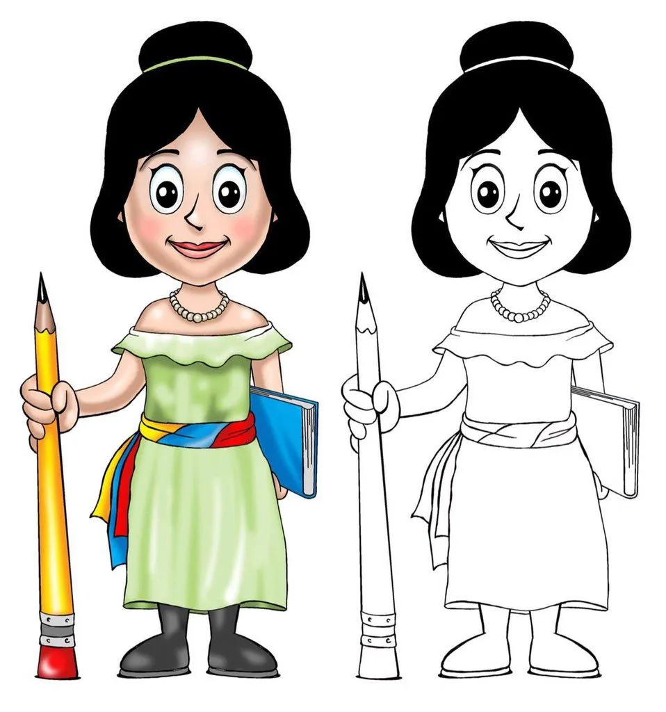 Dibujos de historia de Venezuela para colorear para niñas y niños -