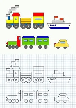 DIBUJOS EN HOJAS CUADRICULADAS PARA IMPRIMIR
