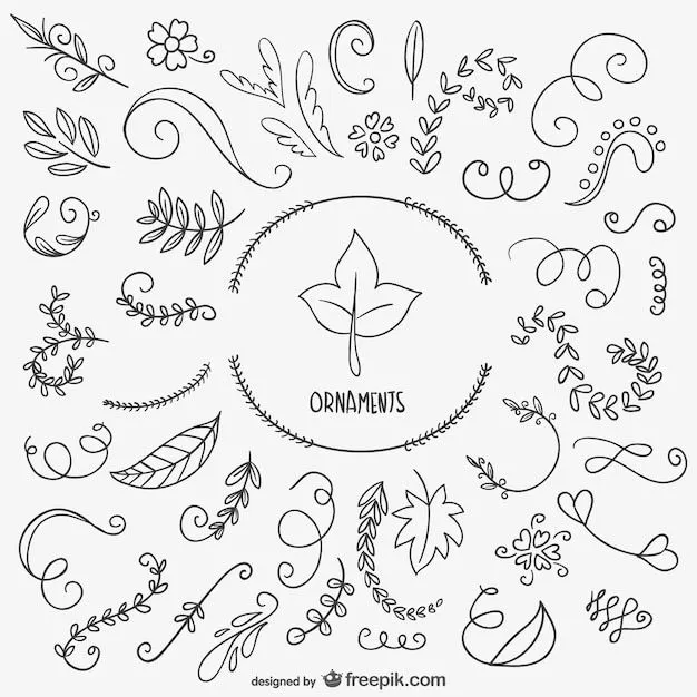 Dibujos de hojas y ornamentos | Descargar Vectores gratis Dibujos de hojas y ornamentos | Descargar Vectores gratis
