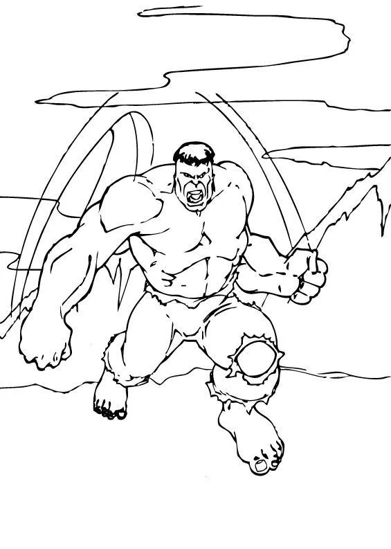 Dibujos de Hulk para colorear : Pintar e imprimir 60 dibujos de Hulk