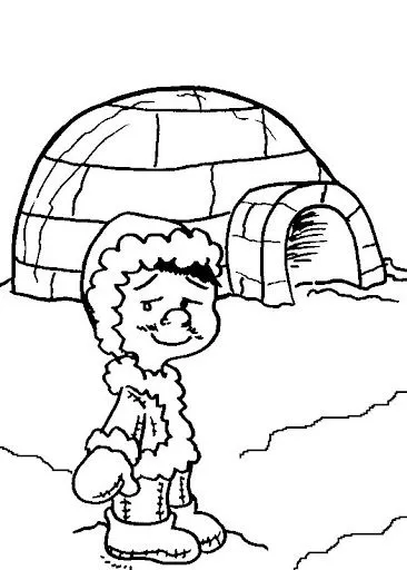 DIBUJOS DE ICEBERGS / DIBUJOS DE IGLÚS PARA COLOREAR