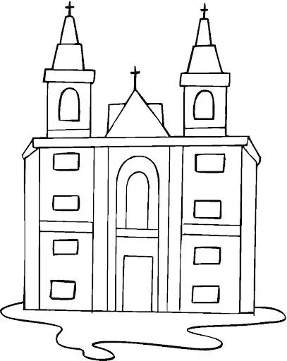 DIBUJOS DE IGLESIAS PARA COLOREAR
