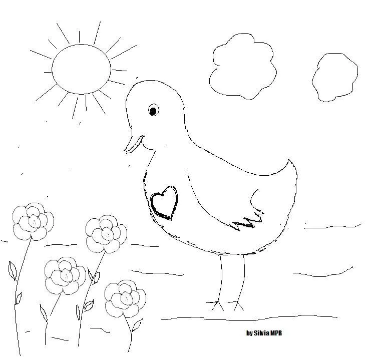 Dibujos e Imagenes -Para Colorear y Pintar Faciles: Un dibujito ...