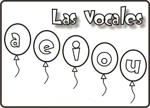 Dibujo de album de vocales - Imagui