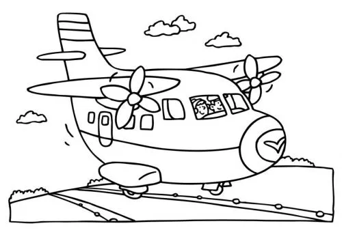 Dibujos para imprimir y colorear: Aviones para colorear Dibujos para imprimir y colorear: Aviones para colorear