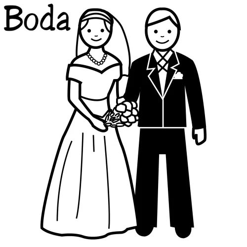 Dibujos para imprimir y colorear: Boda para colorear Dibujos para imprimir y colorear: Boda para colorear