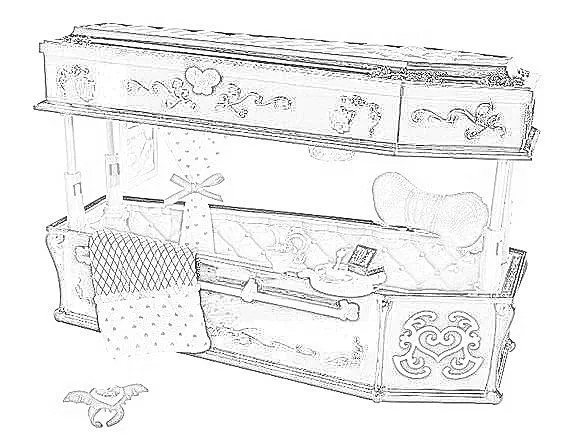 Dibujos para imprimir y colorear: Camas para colorear Dibujos para imprimir y colorear: Camas para colorear