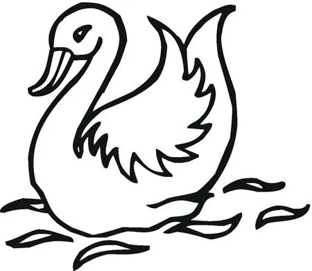 Dibujos para imprimir y colorear: Cisne para colorear Dibujos para imprimir y colorear: Cisne para colorear