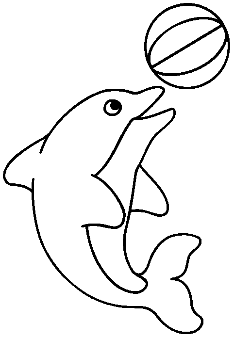 Dibujos para imprimir y colorear: Delfin para colorear