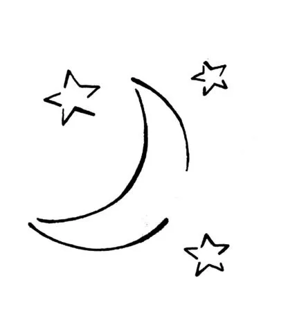 Dibujos para imprimir y colorear: Luna para colorear Dibujos para imprimir y colorear: Luna para colorear