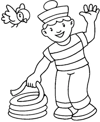 Dibujos para imprimir y colorear: Marineros para colorear Dibujos para imprimir y colorear: Marineros para colorear
