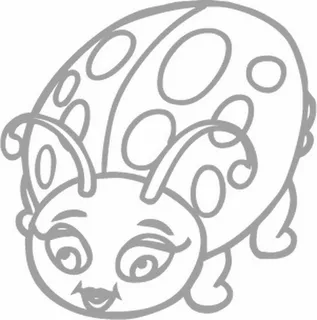 Dibujos para imprimir y colorear: Mariquita para colorear