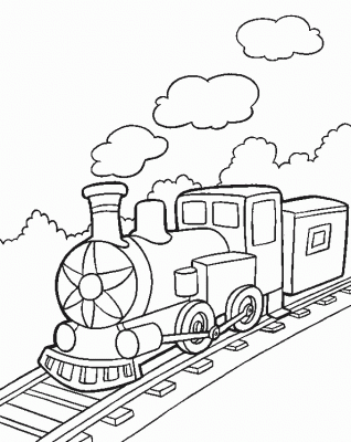 Dibujos para imprimir y colorear: Trenes para colorear