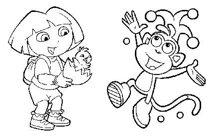 Dibujos para imprimir de Dora la exploradora y sus amigos - Imagui