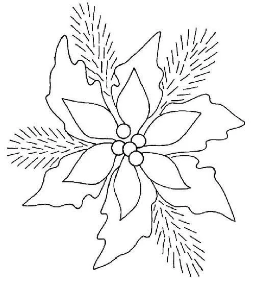 Dibujos de flor de nochebuenas para colorear - Imagui