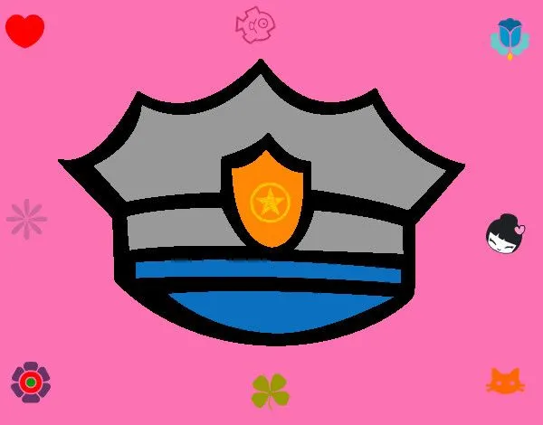 Dibujo de Gorra de policía pintado por 040407 en Dibujos.net el ...