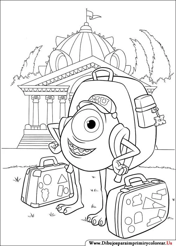 Imágenes Monster University para colorear - Imagui