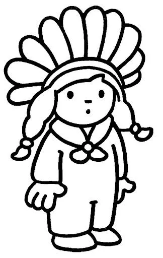 DIBUJOS DE INDIOS PARA COLOREAR